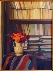 Maurice Denis Museum, Saint Germain en Laye, Frankreich, Felix Vallotton, Die Bibliothek